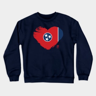 U.S. State - I Love Tennessee - Tennessee Flag Crewneck Sweatshirt